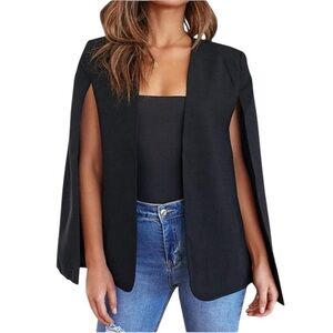 Black cape Like blazer sizer XL fits 14-16
casual or formal